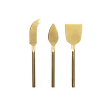 Carica l'immagine nel visualizzatore di Gallery, Satake Shiro Set formaggio 3 coltelli dorato