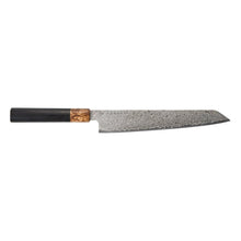 Carica l'immagine nel visualizzatore di Gallery, Coltello Satake OMO Kiritsuke 23 cm con lama in damasco e manico in Black Sanders