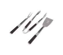 Carica l'immagine nel visualizzatore di Gallery, Set esclusivo per barbecue Satake Kuro da 3 pezzi (Pinza, forca, spatola)