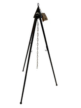Carica l'immagine nel visualizzatore di Gallery, Trepiedi XL 130 cm con 4 catene, ganci e borsa in tela