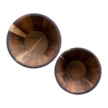 Carica l'immagine nel visualizzatore di Gallery, Ciotole Satake Shiro in acacia viste dall'alto
