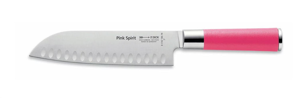 Coltello Fr. DICK Pink spirit Santoku con alveoli, 18 cm