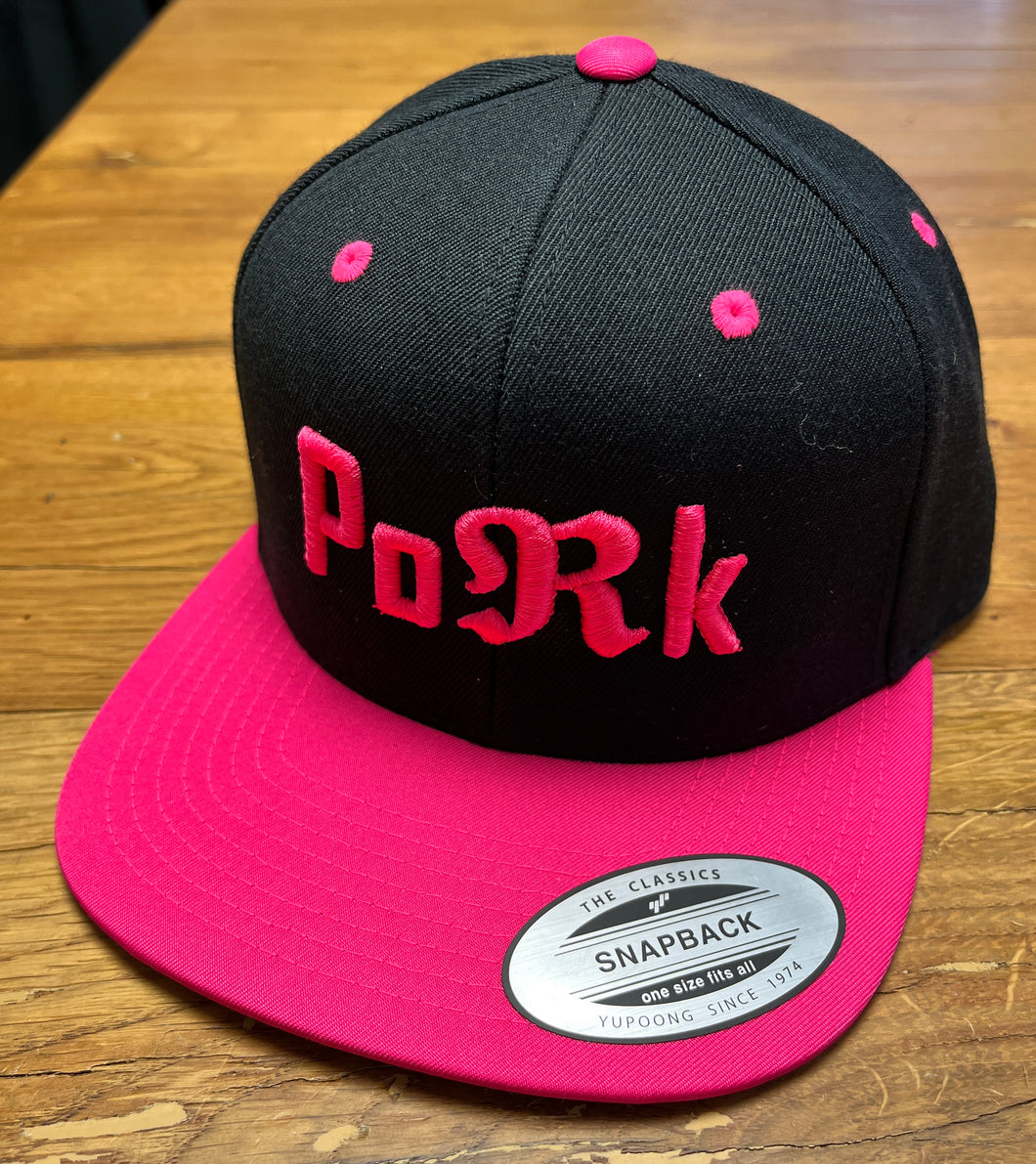Cappellino Snapback black & Pink Pork